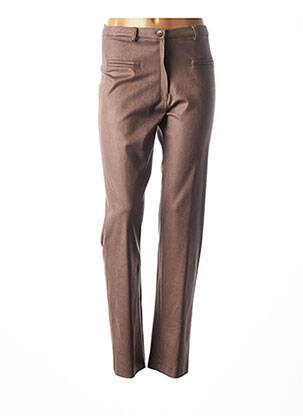 Pantalon slim taille normale marron GUY DUBOUIS femme