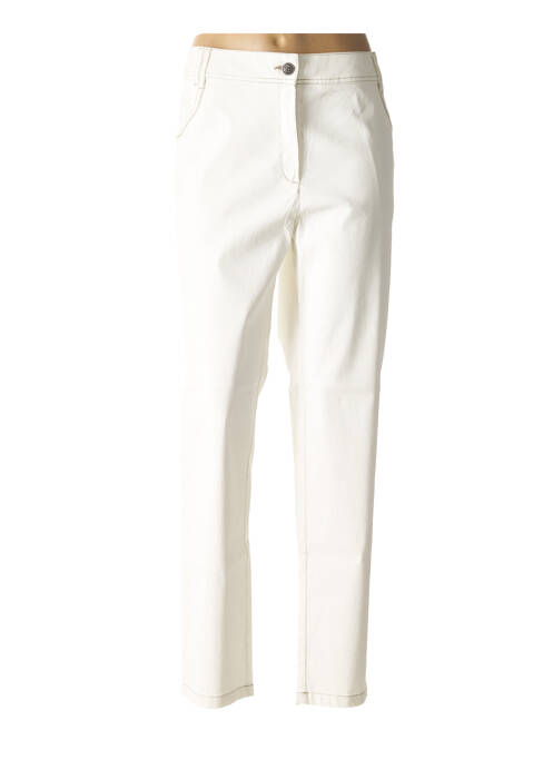 Jeans coupe slim blanc ANNE KELLY pour femme