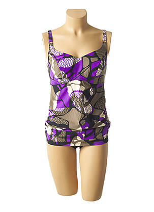 Tankini imprimé fantaisie violet ANITA femme