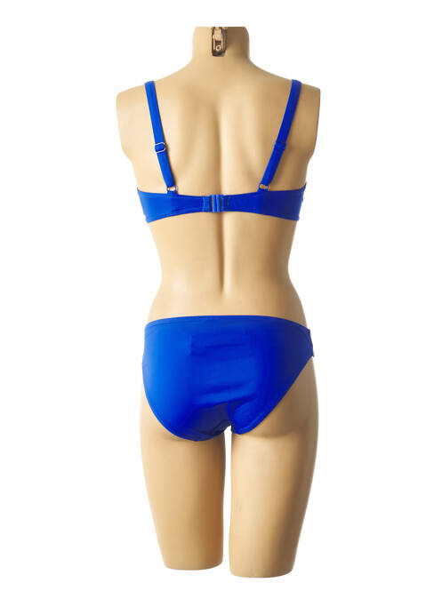Maillot de bain 2 pièces bleu EMPREINTE pour femme