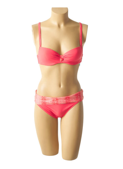 Maillot de bain 2 pièces rose CHANTELLE pour femme