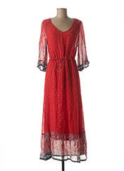 Robe longue rouge CREAM pour femme seconde vue