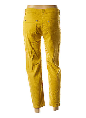 Pantalon droit stretch taille basse jaune SO SOON femme
