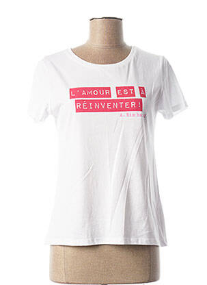 T-shirt blanc LA FÉE ATELIER BY LA FÉE MARABOUTÉE pour femme