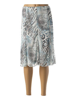 Jupe mi-longue bleu FRANCE RIVOIRE femme