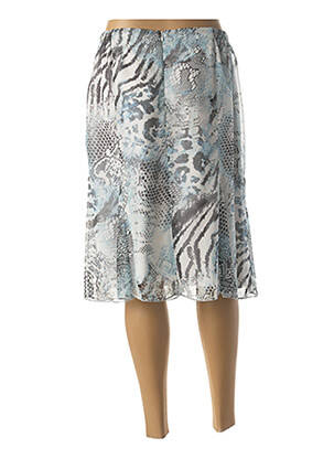 Jupe mi-longue bleu FRANCE RIVOIRE femme