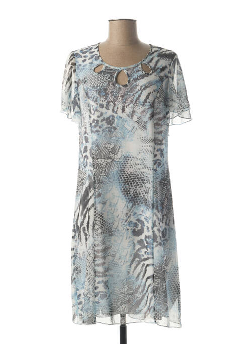 Robe mi-longue bleu GUY DUBOUIS pour femme