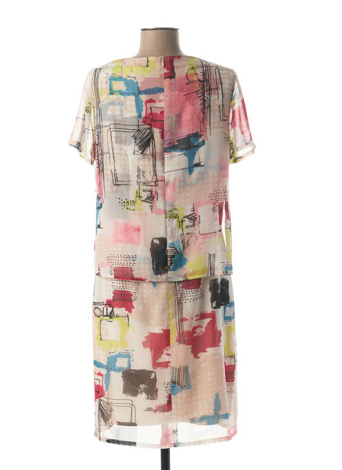 Robe mi-longue blanc GUY DUBOUIS pour femme