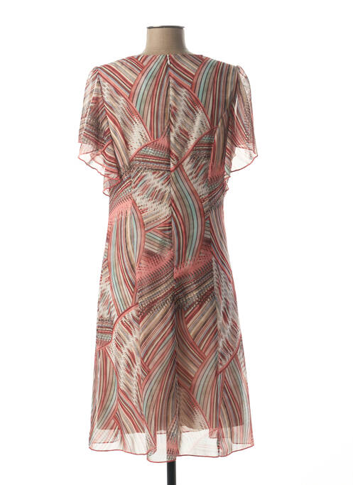 Robe mi-longue orange FRANCE RIVOIRE pour femme