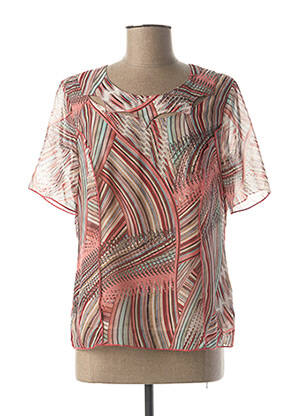 Blouse imprimé fantaisie manches courtes rose FRANCE RIVOIRE femme