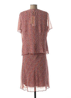 Ensemble jupe manches courtes rose FRANCE RIVOIRE femme