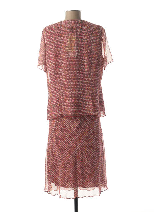 Ensemble jupe fermeture boutonnée sur le devant rose IMPULSION femme