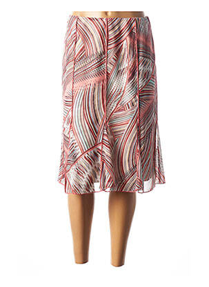 Jupe mi-longue taille normale rose GUY DUBOUIS femme