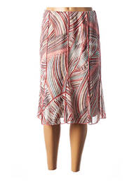 Jupe mi-longue doublure textile rose GUY DUBOUIS femme