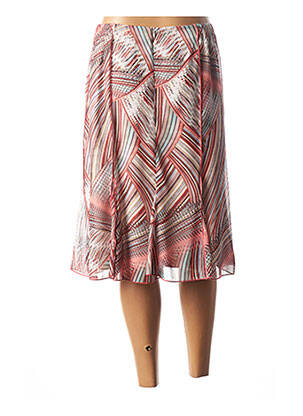 Jupe mi-longue taille normale rose GUY DUBOUIS femme