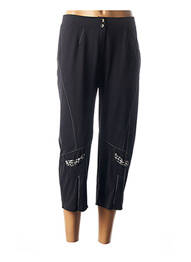 Pantacourt coupe droite taille normale noir GUY DUBOUIS femme