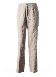 Pantalon droit tissage popeline taille normale gris FRANCE RIVOIRE femme