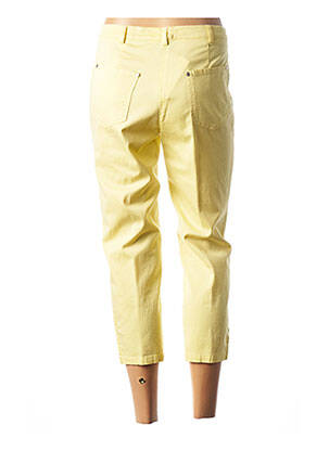 Pantacourt coupe droite taille basse jaune FRANCE RIVOIRE femme