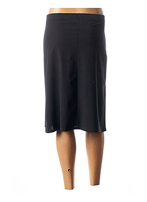 Jupe mi-longue coupe droite noir GUY DUBOUIS femme