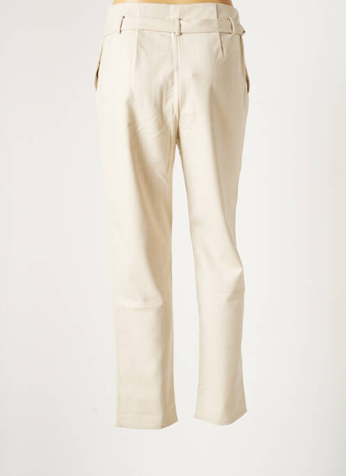 Pantalon droit beige YUKA pour femme