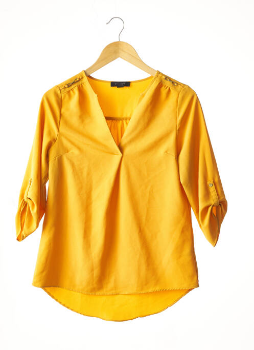 Blouse manches 3/4 manches 3/4 jaune ATMOSPHERE femme