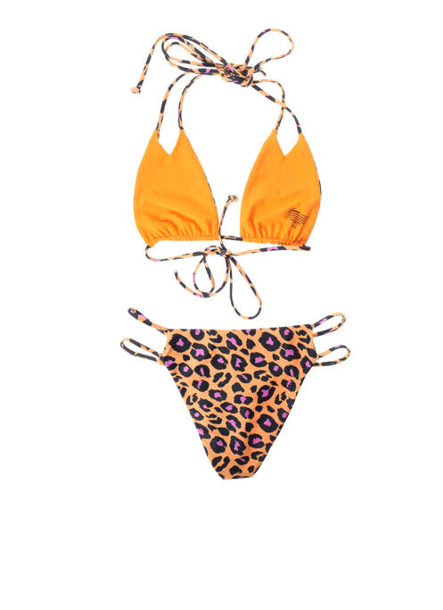 Maillot de bain 2 pièces orange LOVERS + FRIENDS pour femme