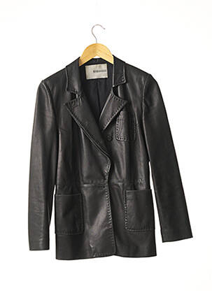 Veste en cuir poches noir ERMANNO SCERVINO femme