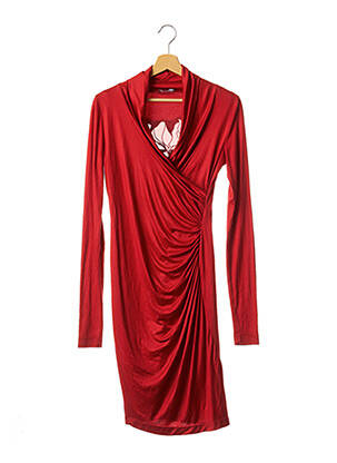 Robe mi-longue manches longues manches longues rouge BYBLOS femme