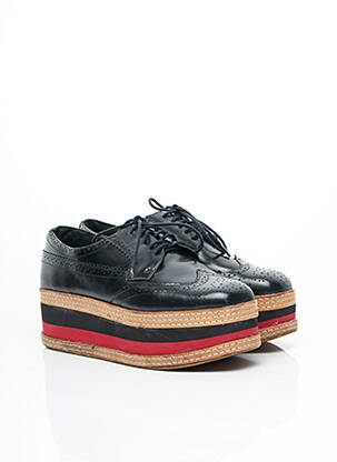 Derbies matière lisse talon de 4 à 6cm noir HAVANA femme