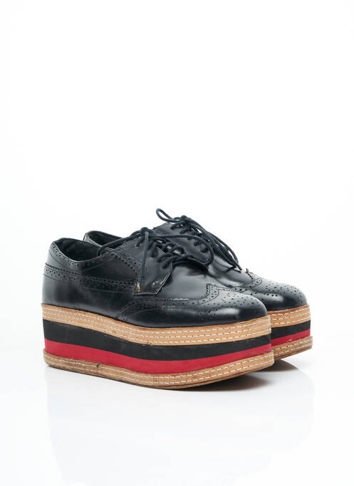 Derbies matière lisse talon de 4 à 6cm noir HAVANA femme