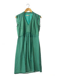 Robe mi-longue sans manche sans manche vert ACOTÉ femme