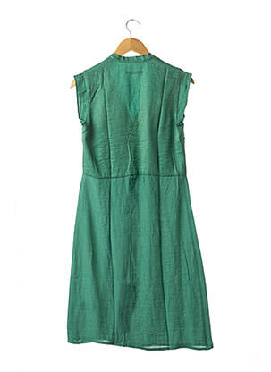 Robe mi-longue sans manche sans manche vert ACOTÉ femme