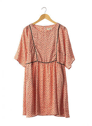 Robe courte manches 3/4 manches 3/4 rose COTELAC femme