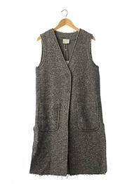 Manteau long coupe droite sans capuche gris GOTHA femme