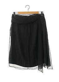 Jupe mi-longue doublure textile noir N°21 femme