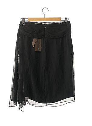 Jupe mi-longue coupe droite noir N°21 femme