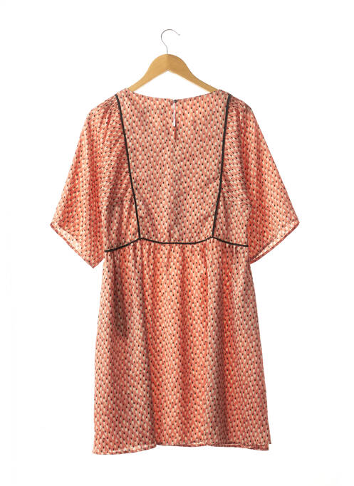 Robe courte manches 3/4 manches 3/4 rose COTELAC femme
