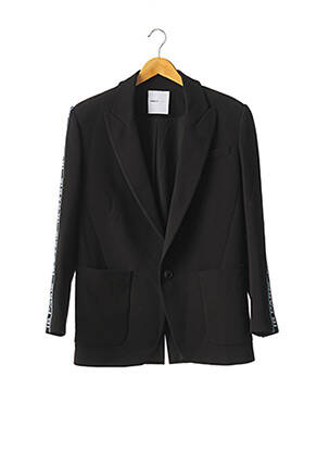 Veste casual epaulette noir ISABELLE BLANCHE femme