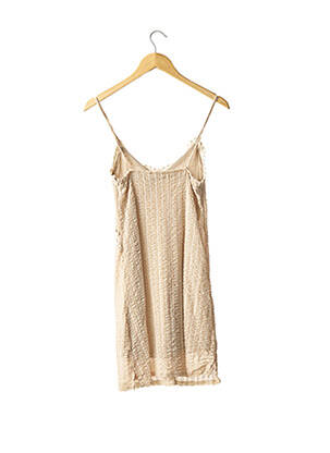 Robe courte coupe cintrée fines bretelles beige BELAIR femme