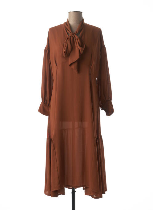 Robe mi-longue marron CHANTAL B. pour femme