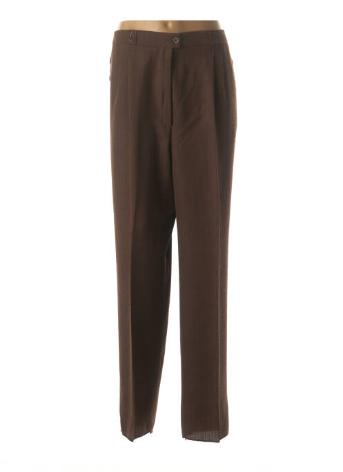 Pantalon droit marron CHRISTIAN MARRY pour femme