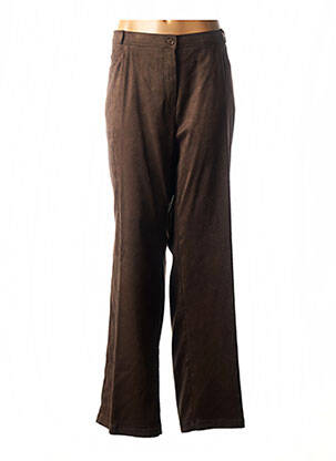 Pantalon droit marron RIO pour femme