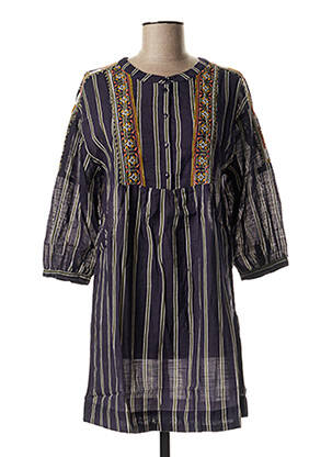 Robe courte manches 3/4 manches 3/4 bleu VERO MODA femme