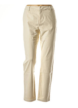 Pantalon chino tissage popeline taille normale beige VERO MODA femme