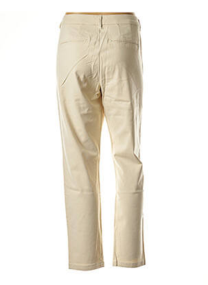 Pantalon chino tissage popeline taille normale beige VERO MODA femme