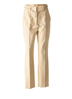 Pantalon droit beige CAROLINE BISS pour femme