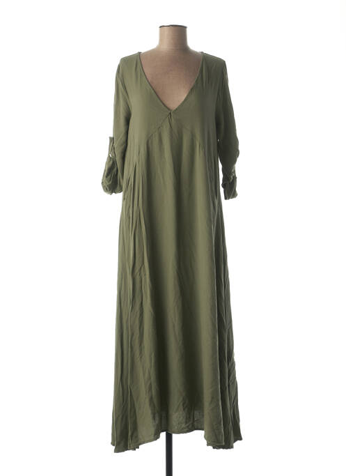 Robe longue vert MADAME MARIUS pour femme