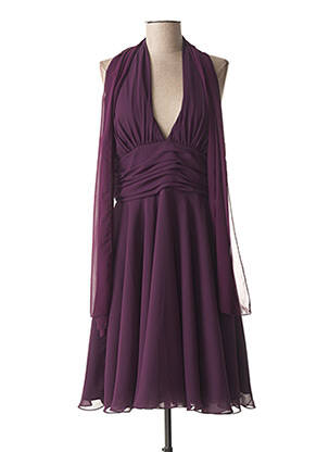 Robe mi-longue violet BARI JAY pour femme