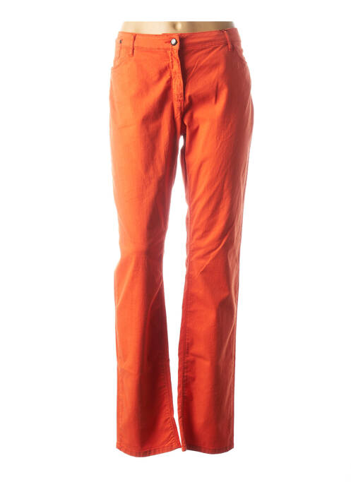 Pantalon droit orange FLEUR DE SEL pour femme