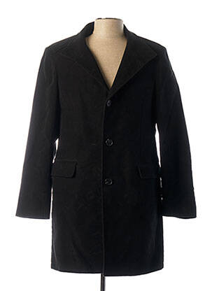 Manteau long noir KAMAO pour homme